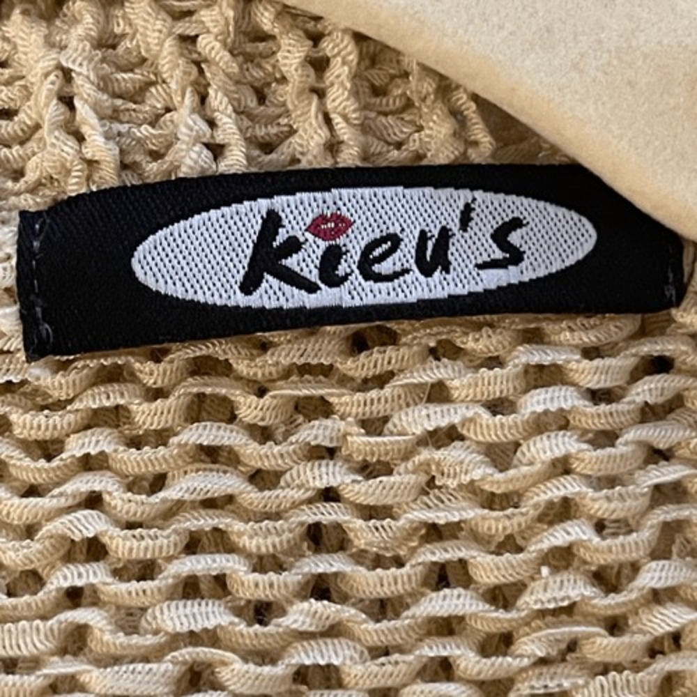 Kieu's Beige Oversized Open Knit Cardigan Button Front Lightweight S - Picture 7 of 9